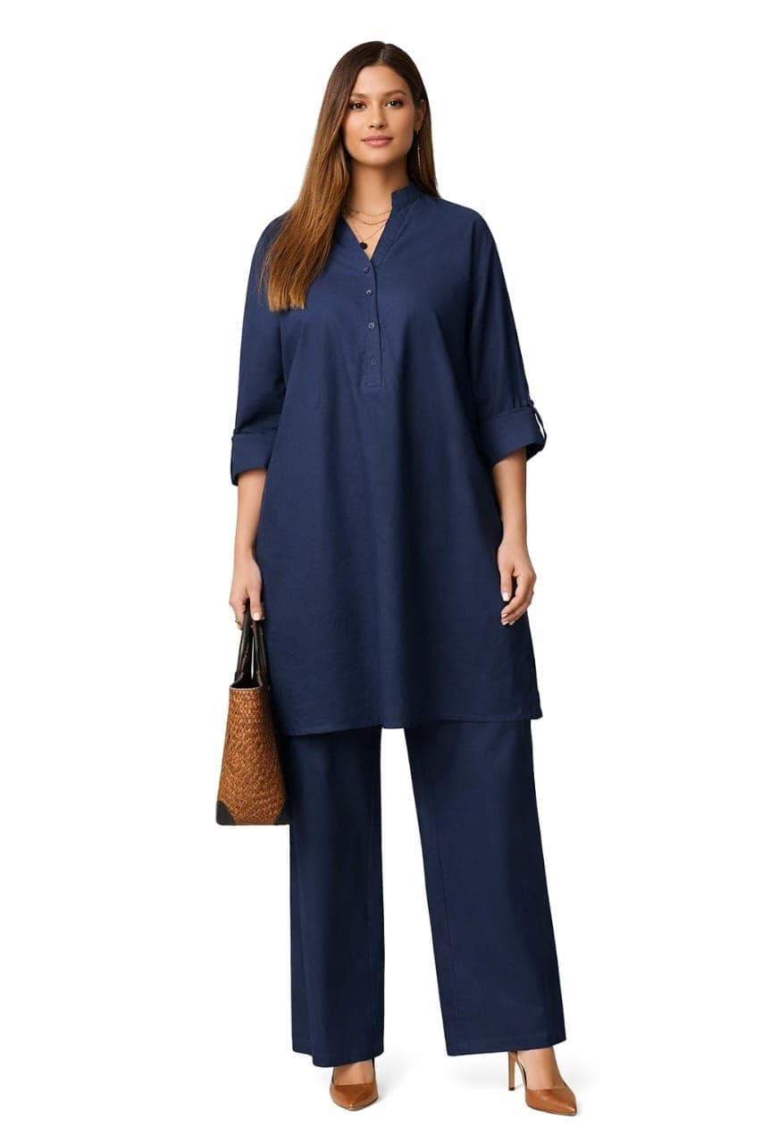Elegant Satin Bow Kaftan Set (Brown)