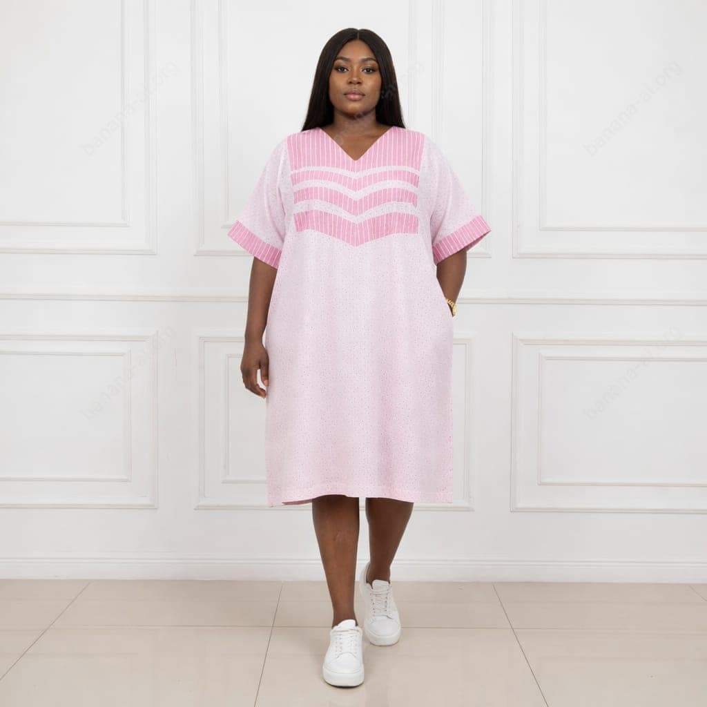 Soft Pink Kaftan Dress